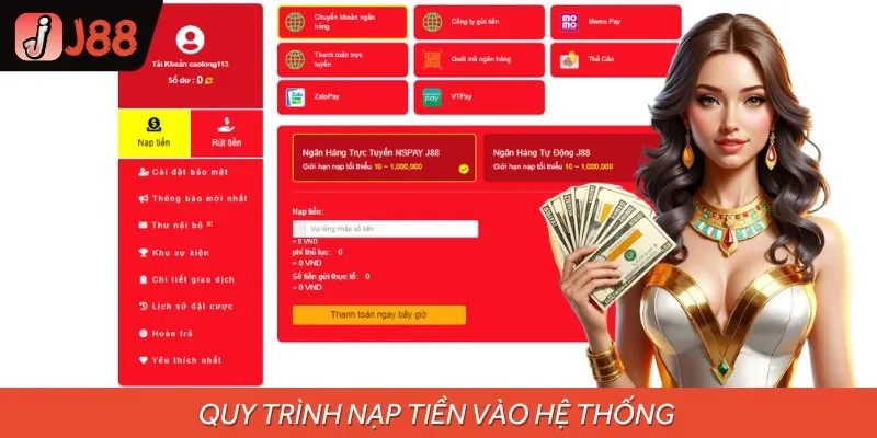 Hướng dẫn các bước nạp tiền vào tài khoản cược cho Newbie
